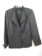 Classiques Entier Atelier Blazer Jacket Charcoal Gray Silver Specks Women's 8