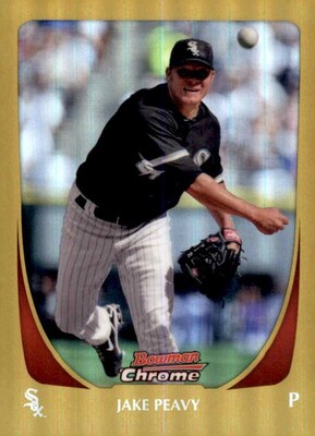 Jake Peavy 2011 Bowman Chrome Gold Refractors #/50