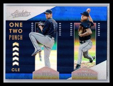 2020 Panini Absolute #OTP3 Bieber / Clevinger One Two Punch Spectrum Blue