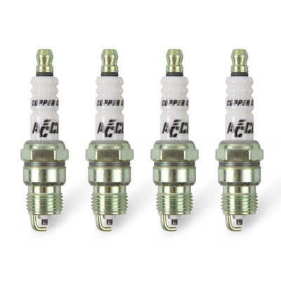 ACCEL HP Copper Shorty Spark Plugs for Tubular Exhaust Header Set of 4 0276S-4