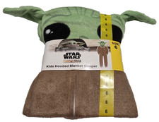 Star Wars The Mandalorian Hooded Blanket Sleeper One-Piece Pajamas Kids Size 6
