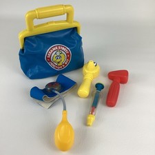 Sesame Street Doctor Kit Vintage Tyco 1993 Medical Tool Emergency Bag Big Bird
