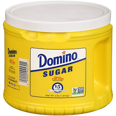Domino Granulated Pure Cane Sugar 64 Ounces Extra Fine Quality Baking Sweetener