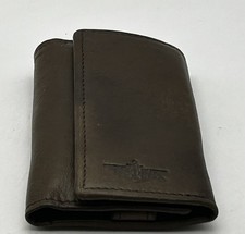 Accesorio porta llaves de cuero marrón vintage Dockers estilo billetera plegable