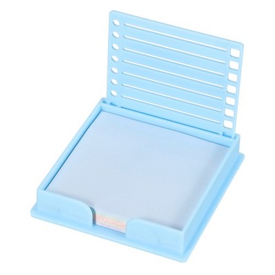 1 Set 3x3'' Memo Pads Holder with Template, with 100pcs Notepaper, Blue
