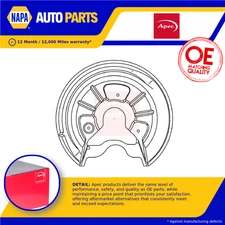 Brake Disc Splash Panel fits SEAT ALTEA 5P, 5P1 Rear Left 2004 on Guard Plate