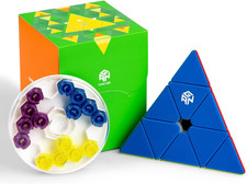 Pyraminx 60 Magnets, Speed Magnetic Pyramid Puzzle Stickerless Triangle Cube Ges