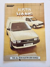 AUSTIN METRO MAESTRO VAN SALES BROCHURE 1985 1986
