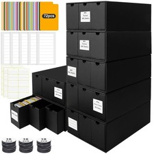 Trading Card Storage Box, Includes 21-600 CT Boxes  Card Dividers,  Trading...