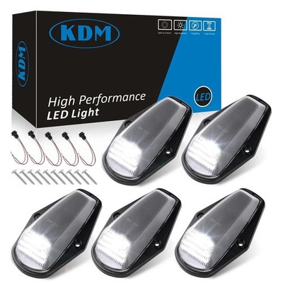 KDM Clear Lens Led Cab Roof Top Marker Lights assembly Fit for 1973-1997 Ford...