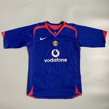 Manchester United Blue Away Shirt 2005/07 Nike 90 Age 12-13 Years XL