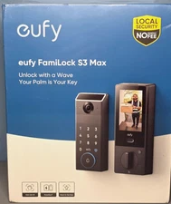 eufy FamiLock S3 Max Smart Lock Palm Vein Recognition Deadbolt Doorbell 2K Cam