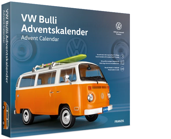 VW Bulli T2 Adventskalender Modellbau Auto Weihnachtskalender Bausatz - Bild 2 von 4