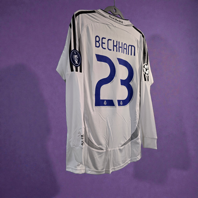 001 - R. Madrid 06/07 Home UEFA - White - Beckham #23 - Large (Run