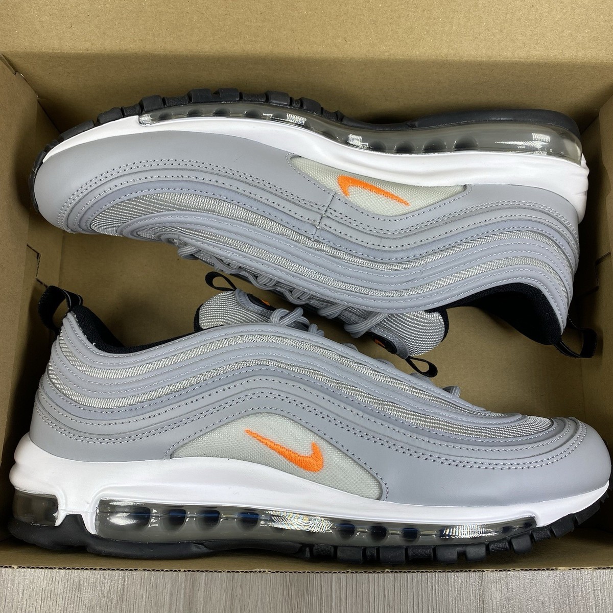 nike 97s grey and orange