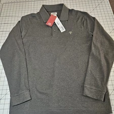 NWT - Cutter & Buck Long Sleeve Polo Mens Med Pima Cotton Shirt Brown Soft