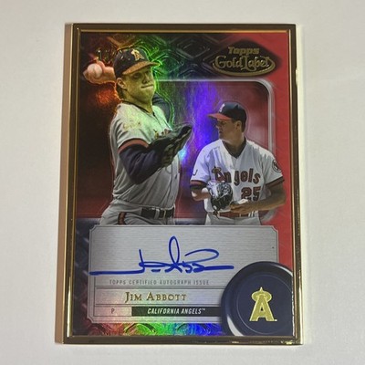 2022 Topps Gold Label - Framed Autographs Jim Abbott #FA-JAB Red /25 (AU)