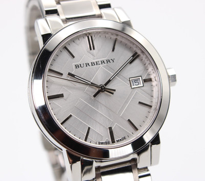BURBERRY THE CITY Stainless Steel Silver Unisex Watch BU9000