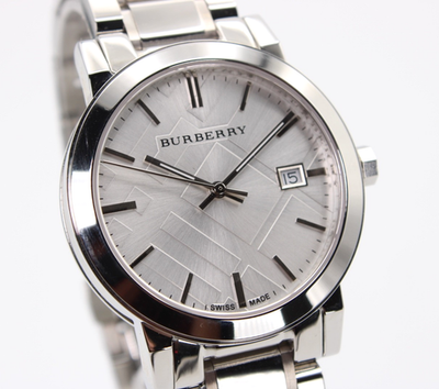 #ad BURBERRY THE CITY Stainless Steel Silver Unisex Watch BU9000 $160.50