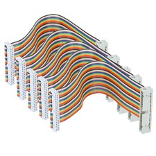 GPIO Ribbon Cable 40 Pin Male to Female Jumper Wire 5 Pack 20cm