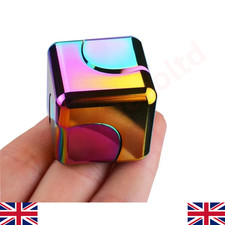 Alloy Cube Spinner Fidget Gyroscope Stress Relief Toy For Adults Office Travel