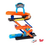 Hot Wheels City Toy Car Track Set, Transforming Stunt Garage Playset & 1:64 Scal