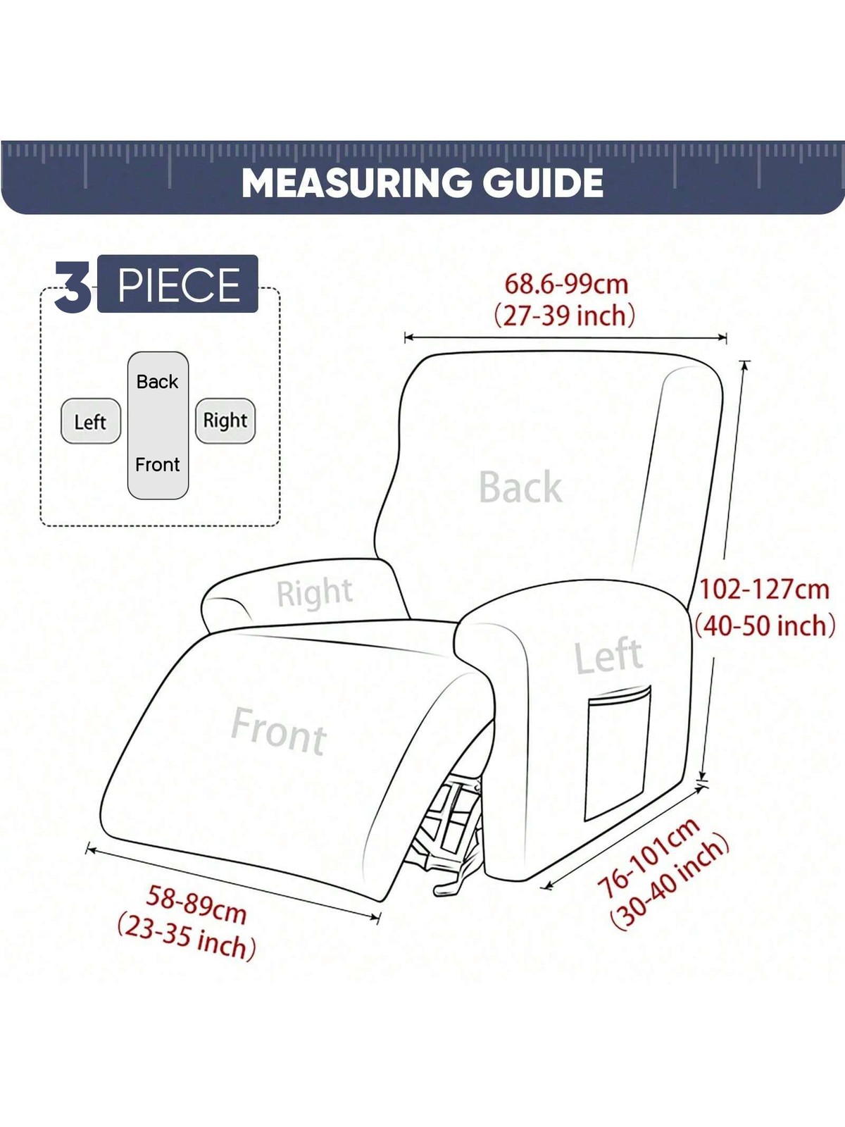 Stretch Recliner Chair Slipcover Lazy Boy Sofa Cover Protector US Stock