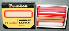 Vintage Dennison Gummed Red Border Bottle Cra...