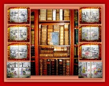 JAPANESE TEMPLE BOOK, SWORD MASTER, SEAL, MUSASHI-DENSHICHIRO, circa 1600