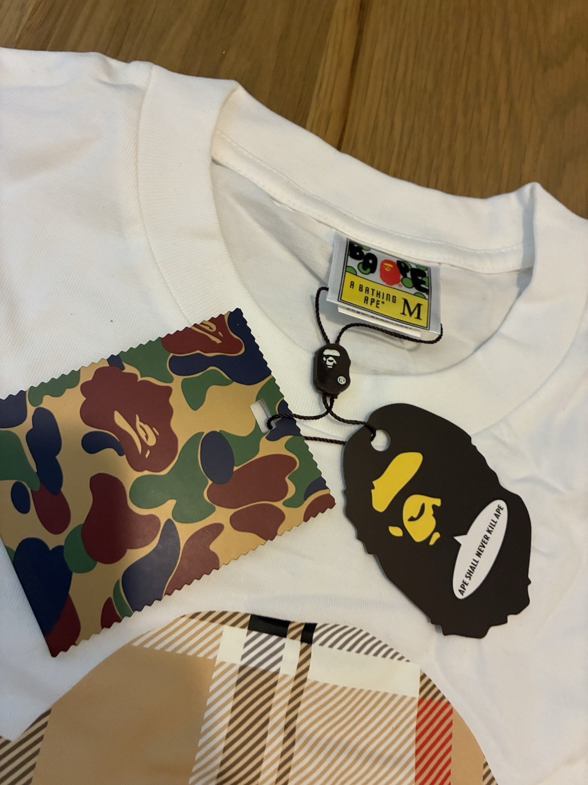 BAPE A Bathing Ape Check by Bathing Tee