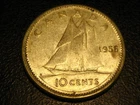 1956 Canadian Dime