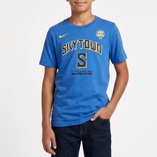 Nike Chicago Sky Angel Reese Skytown Rebel Edition Blue Youth Tee L 14-16