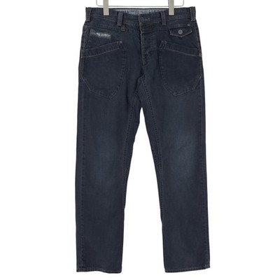 PME Legend Mens Regular Straight Jeans Blue Denim W32 L32 Five-Pocket Style