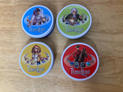 Lot of 4 Timeline Inventions Card Game Zygomatic Asmodee Frederic Henry 1995