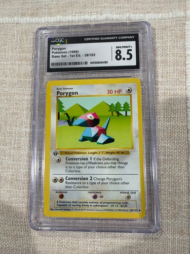 Porygon (1st Edition) graded CGC 8.5 for sale on eBay
