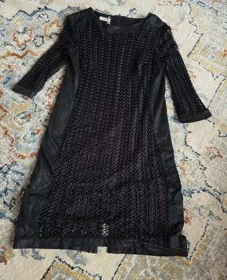 APANAGE FEMME Designer Kleid Partykleid in der Gr. 42 - 44 Lederoptik