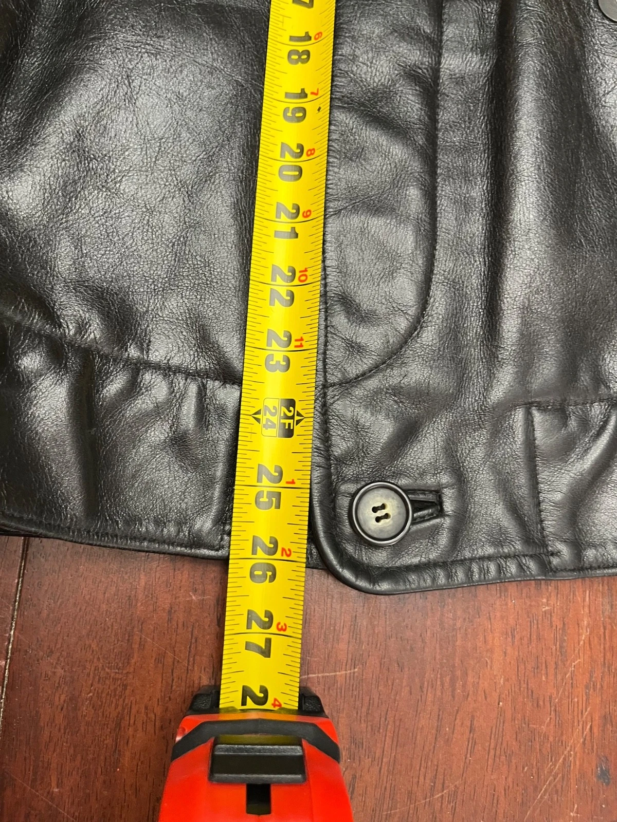 VINTAGE LA MATTA MENS ITALIAN LEATHER JACKET~US L ~ITALY SZ 50~EXCELLENT SHAPE image 14