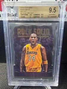 2016-17 Panini Studio Rock Solid Die Cut KOBE BRYANT9 BGS 9.5 GEM MINT #