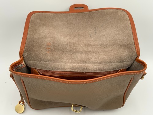 Dooney & Bourke Medium Pebbled Taupe Leather Bag 1980's USA No Strap - Picture 9 of 17