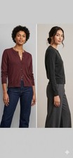 LOFT Womens Cardigan Sweater lot 2 Size XS black and burgundy color NWOT