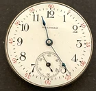 Antique 1908 Waltham Model 1907 Grade 161 Pocket Watch Movement Parts 0s 7j USA