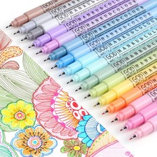 0.38mm Fine Point Pen,16 Pack Colored Fineliner Bible Pens No Bleed Through,E...