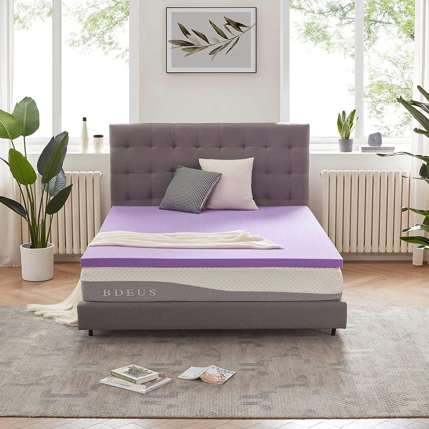 Gel Memory Foam Mattress Topper Twin XL, 1.5 in Twin Extra Long Mattress Pad for