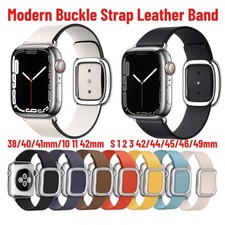Modern Buckle Strap for Apple Watch S11 10 42mm 46mm Ultra 3 2 SE 3 Leather Band