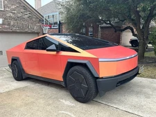 For Cybertruck DIY PreCut Paint Protection Film Orange to Gold Wrap Color Change