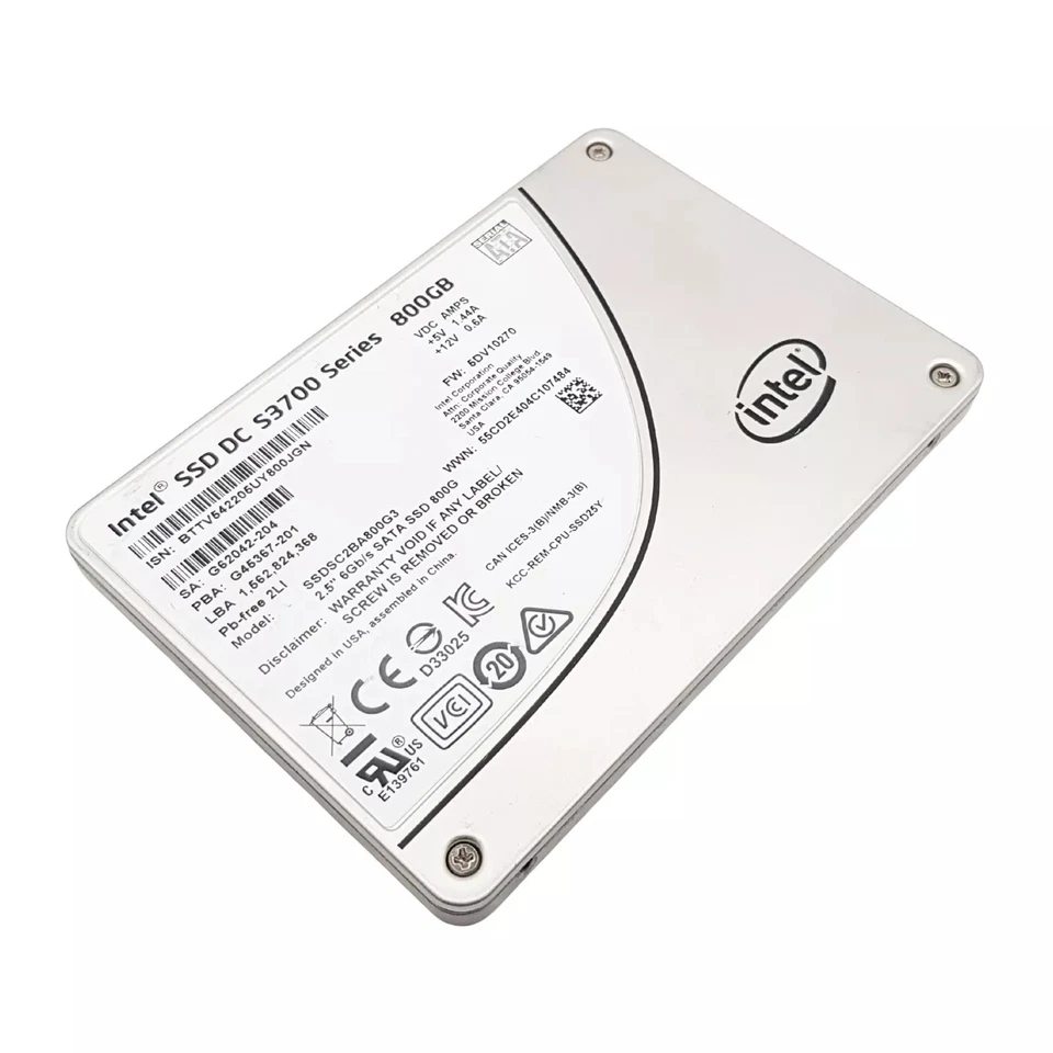 Intel (SSDSC2BA800G3) 800GB S3700 (SFF 2.5in) SATA-III 6G SSD New - Image 2 of 3