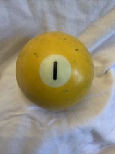 Vintage 1 One Replacement Pool Billiard Ball 2 1/4" Free Shipping USA