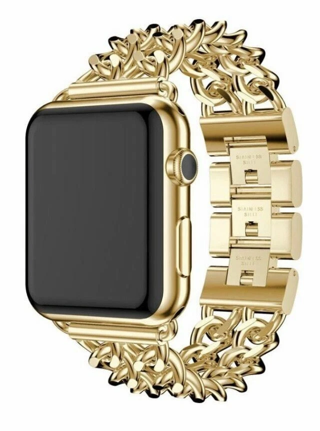 24K Gold Plated 42MM Apple Watch SERIES 3 with Gold Links Band Custom - Image 3 of 4