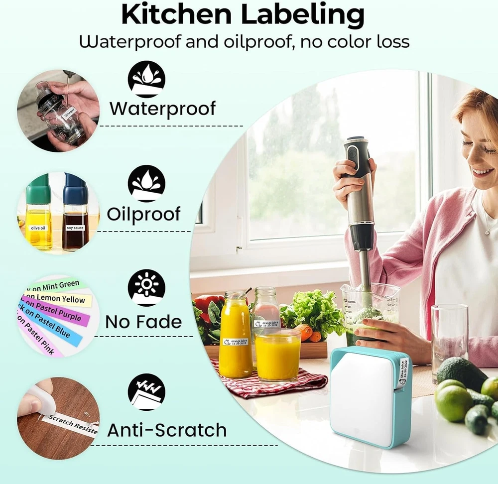 Bluetooth Label Maker D1600 with Tape - Portable Handheld Labeling Machine Bluetooth Label Maker D1600 with Tape - Portable Handheld Labeling Machine