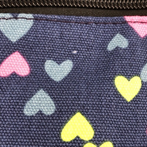 Imiflow Kids Backpack Blue Colorful Hearts All Over Girls Small Book Bag 9”x 10” - Picture 6 of 11
